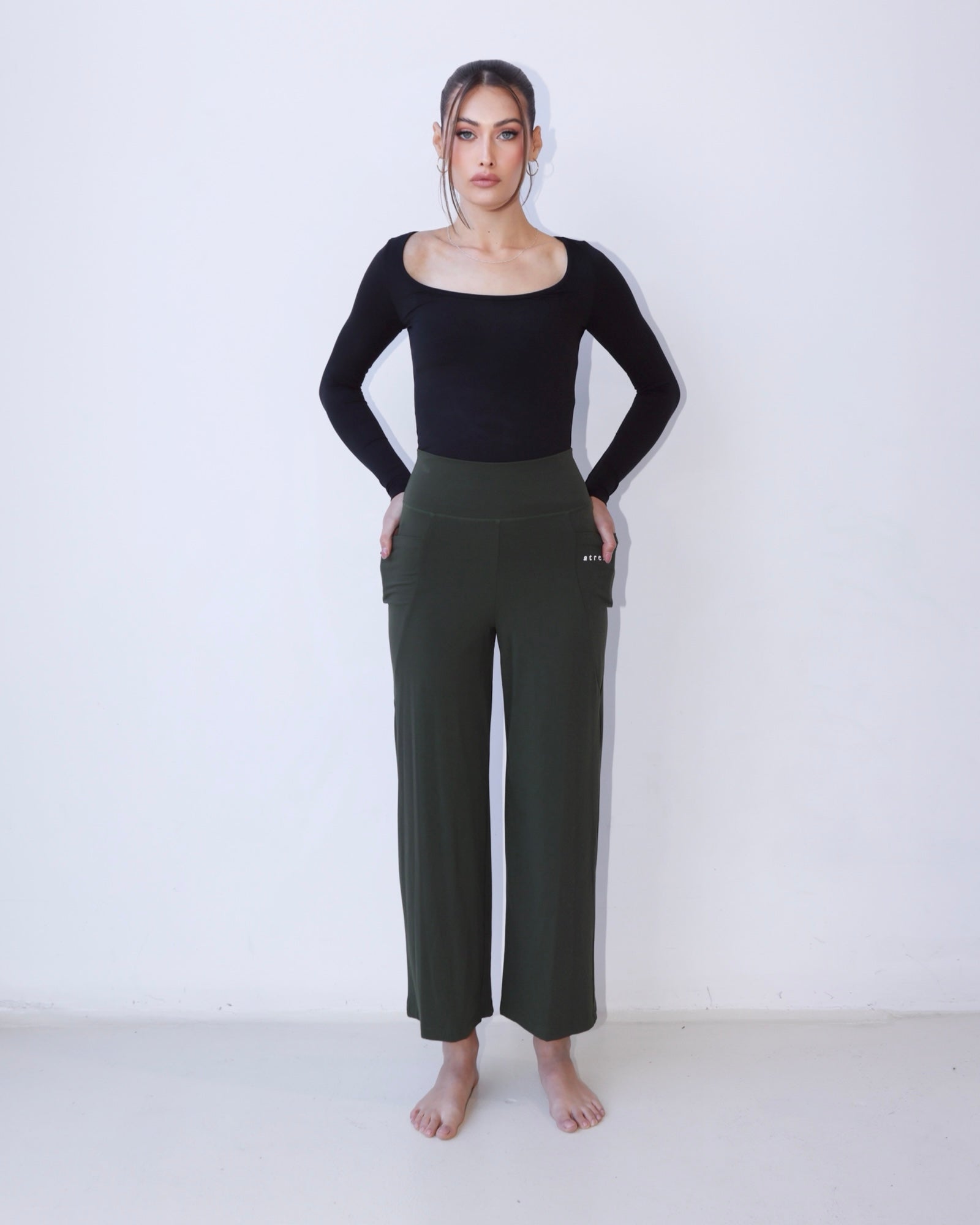 Buttery Soft Wide Straight Pants - Khaki