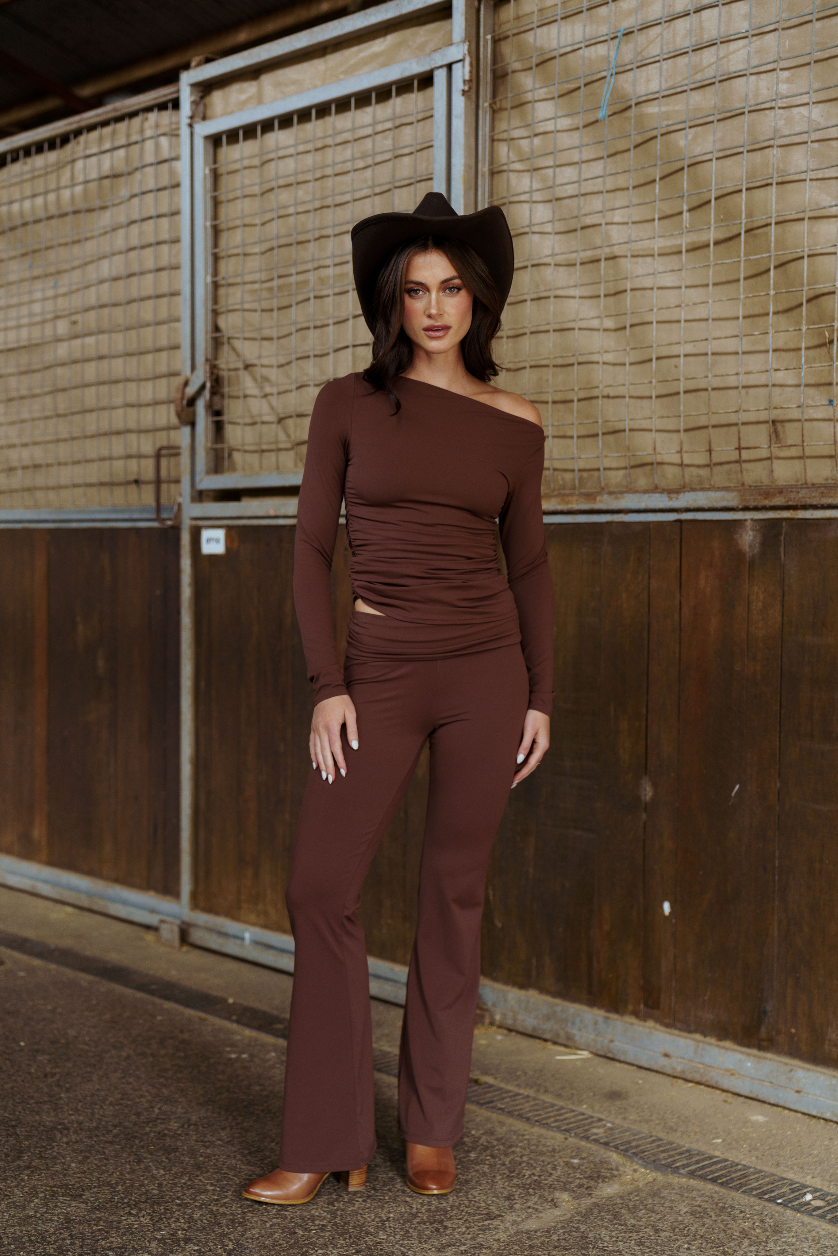 Mocha Brown PULLOVER LEGGINGS