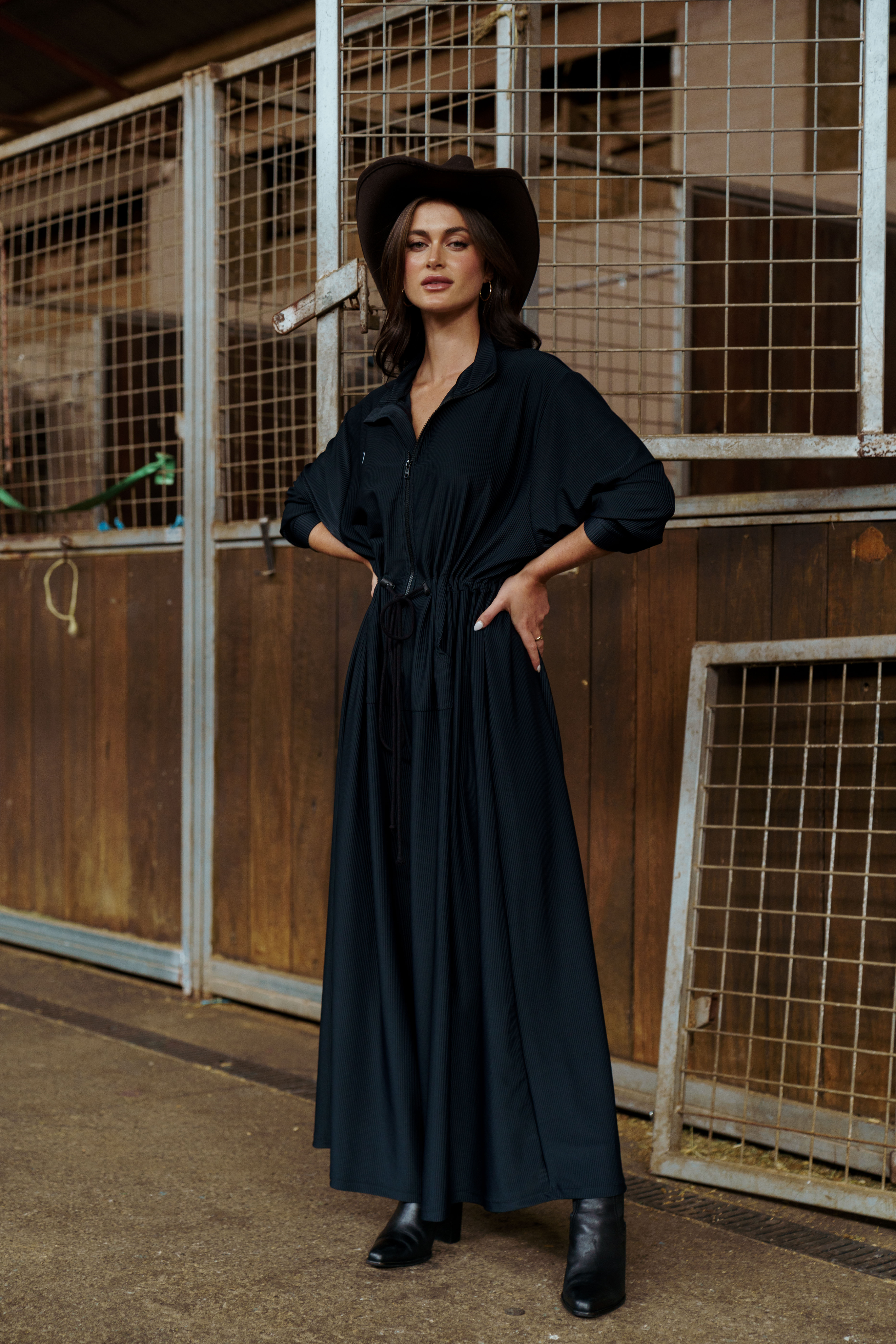 Eco-Conscious Oversized Ribbed Jumpsuit - Lounge Edition